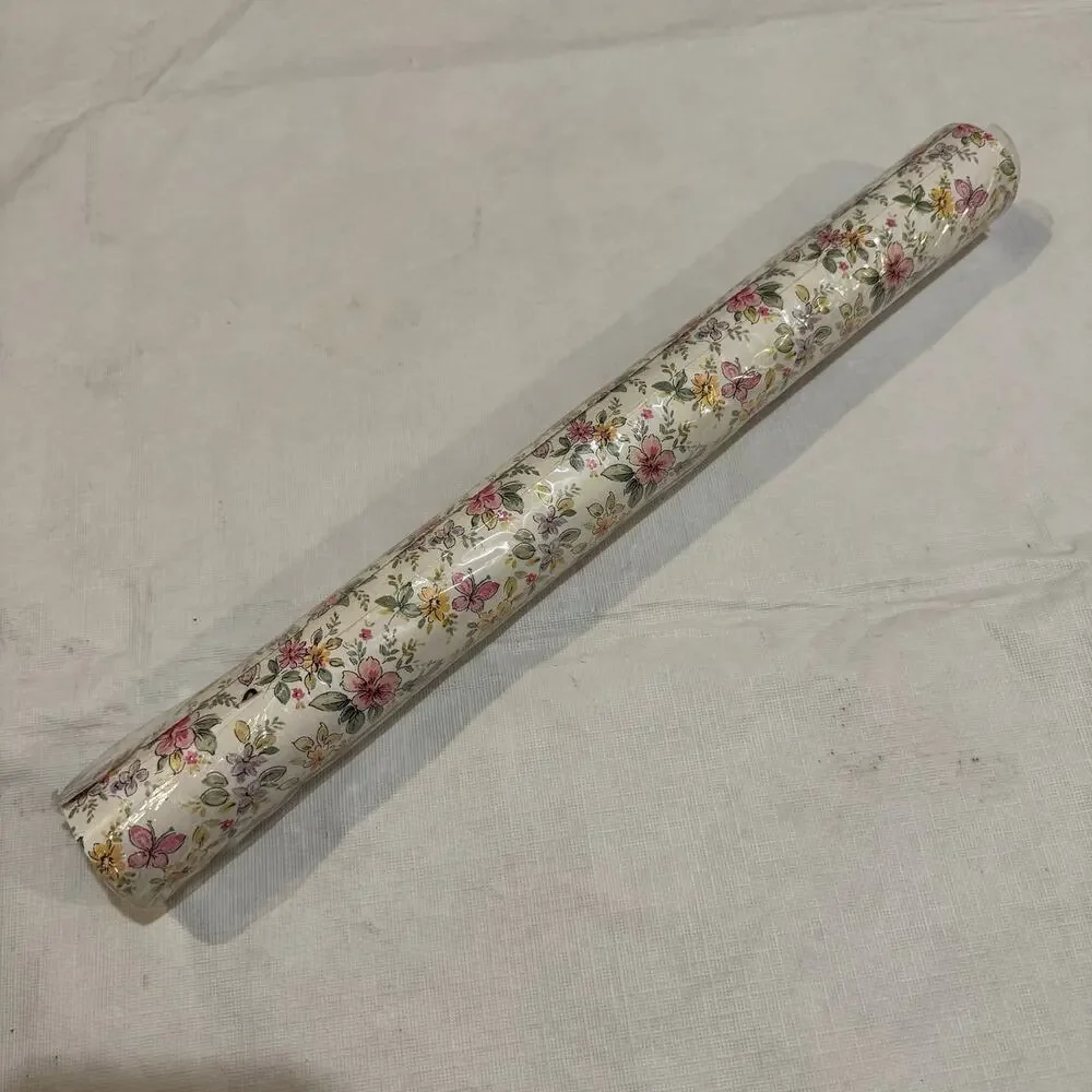 Vintage Rubbermaid Scents Potpourri Shelf Liner Pink Floral Non Adhesive